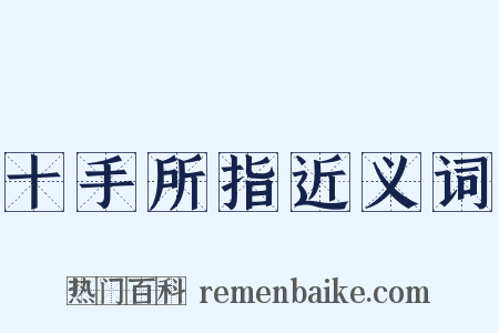 十手所指近义词是什么意思的图片